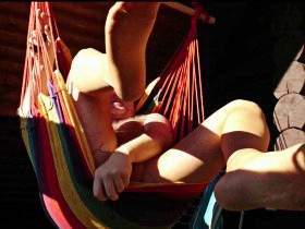 Pantyhose and hammock ** Outdoor FUN **