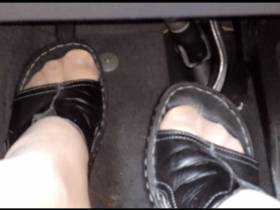 Car: house slippers ** Pedal Pumping **