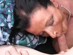 Dacada and Bonita Outdoor without condoms, pumped full