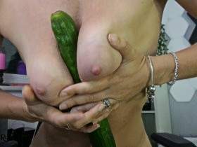 OMG! Extremely hard cucumber fuck!