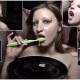 Skinny teen Arina Wolf dental care with a difference
