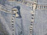 Jerked off on her jeans