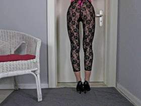 Posing in lace leggings - Part 2