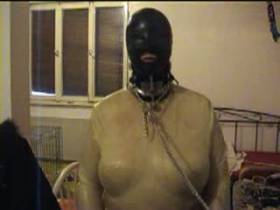 dickbusige the rubber slave is treated.