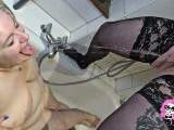 I piss in Curvy Lucy's mouth