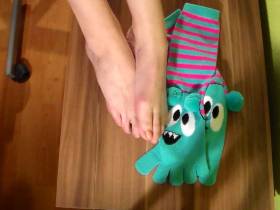 Zuckersüße toe socks