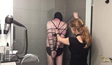 A slave in the shower