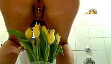 Userwunsch auf Blumenstrauß gekackt und gepisst