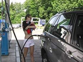 Caught topless refueling!