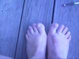 Feet on the terrace