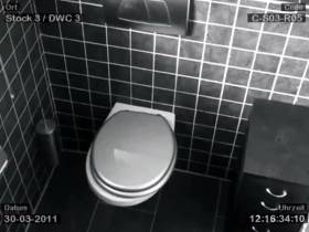 secretly filmed on the toilet