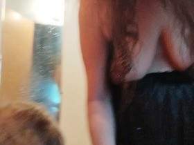 Piss of a brunette