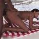 Anal auf dem Meer mit Sperma Überschwemmung