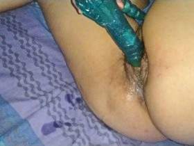 huge rubber cock in pussy