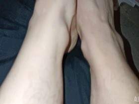 Kiss my hairy feet and legs - and then lick my dirty boxer shorts clean!