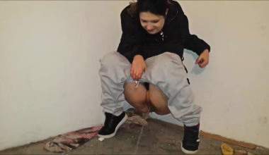 In eine fremde Garage gepisst