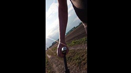 Schwarze Strumpfhose auf der Radtour
