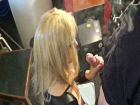 Blonde Milf gets in the face