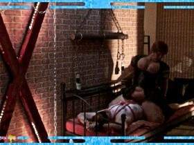 LadyAnna with sex slave in action