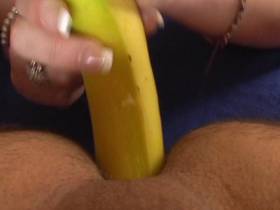 Banana eating out of his ass