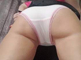 Pink Cotton Panties Tease