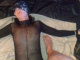 I'm tied up and blindfolded... he's just pissing on me...