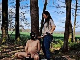 Cummed on and fucked in the forest