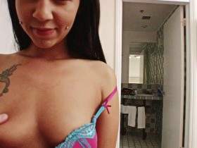 Cute young student blows and loves cum