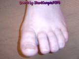 Feet (she's barefoot)