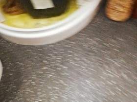 Sausage salad with piss, in the motorhome