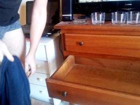 John is Pissing it all into the Drawer