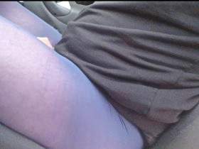 Blue tights on the dirt road ** FAN Video 14 **