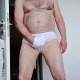 Short solo fun in the white underpants