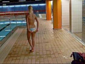 In the swimming pool