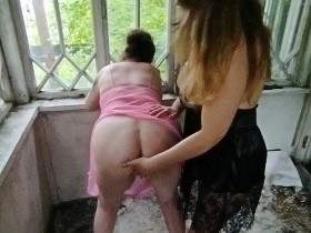 Lesbians in old house