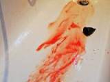 Blut abspülen, Menstruationstasse ausspülen und einführen