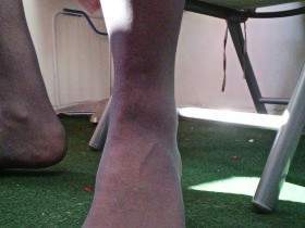 My nylon feet