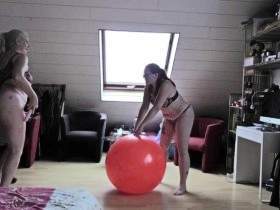 Dildo on the bouncy ball