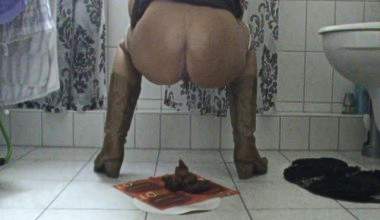Countrylady beim Kacken