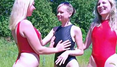 3 in Slinkystylez Bodys outdoors posing