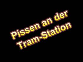 Pissing at the tram station