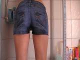 relish pissing in jeans hot pants