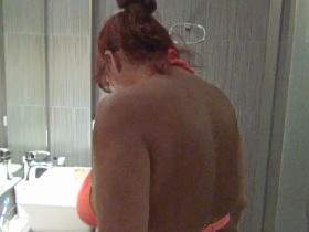 Cheeky pee in the hotel shower