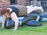 inflatable dolphin tested