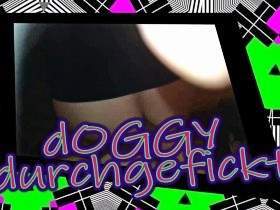 Doggy durchgefickt - Schön alles in die Fotze gespritzt