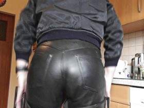 this horny leather boy is still ripe