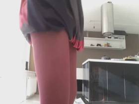 Blonde Dark Pink Pantyhose