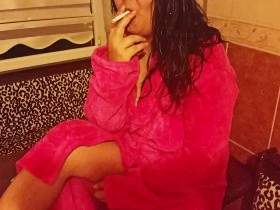 Turk Derya in bathrobe