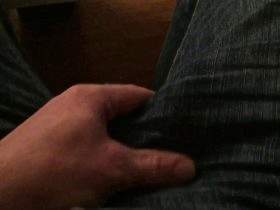 Rubbing cock in Levis jeans - no sound