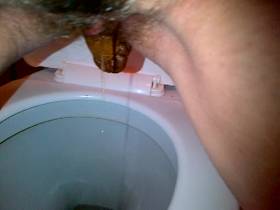shit out in toilet